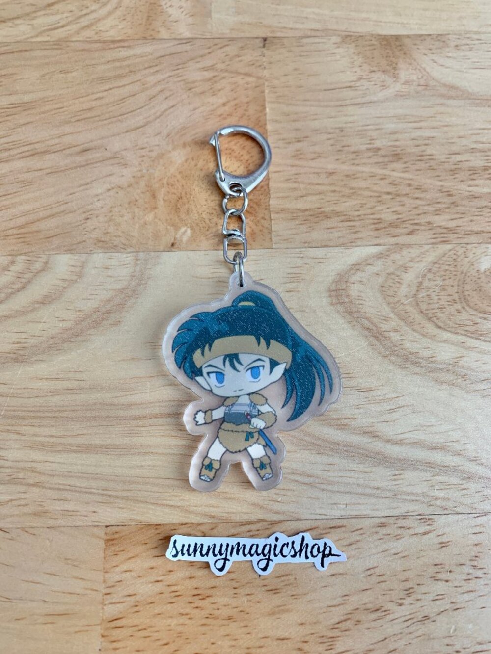 InuYasha Anime Acrylic Chibi Cute Keychain Koga Wolf-Demon Tribe Black Hair